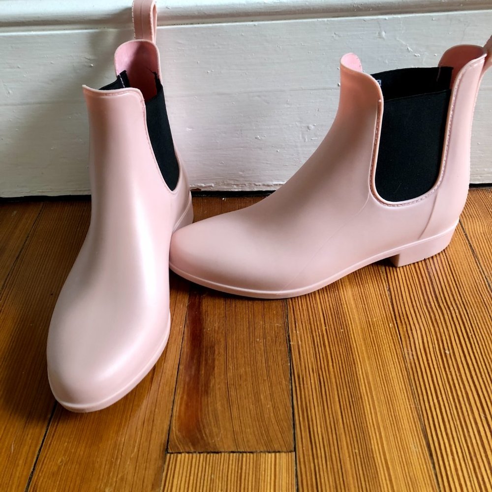 J Crew Light Pink Chelsea Rain Boots